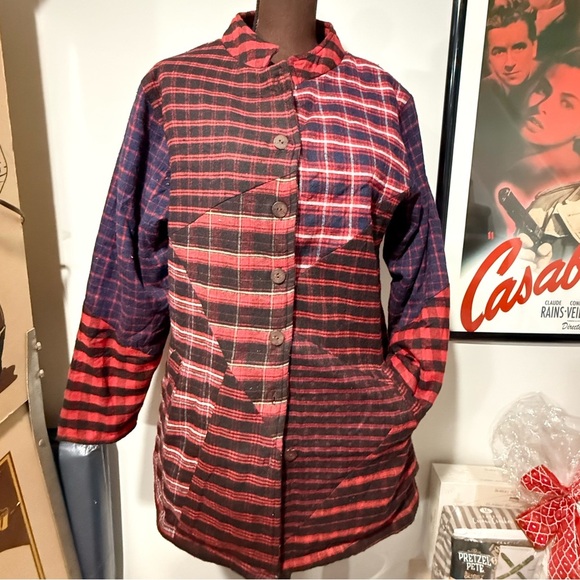 Sacred Threads brand new Plaid Women's Jacket coat sz S/M $68 - Picture 2 of 6